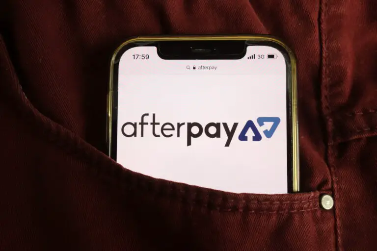 Afterpay logo on a phone